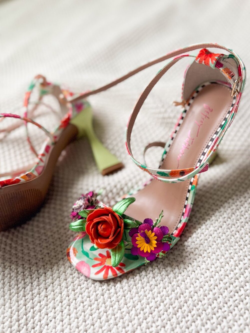 NWOT Betsey Johnson Embellished Malorie Floral Sandal
